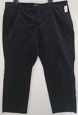 Old Navy ~Woman Plus Size 24 Tall~ Black Velour Mid-Rise Pixie Ankle Pants NWT.